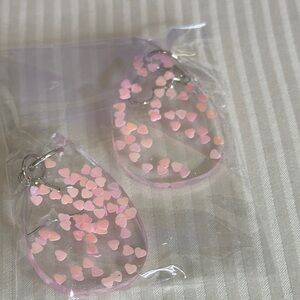 Charming Pink Heart Earrings
